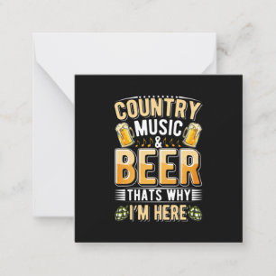 Beer Drinker Country Music Beer Drinking Birthday Card
