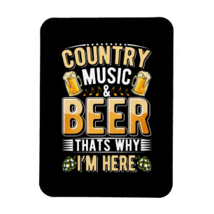 Beer Drinker Country Music Beer Drinking Birthday Magnet