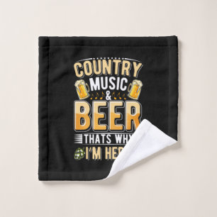 Beer Drinker Country Music Beer Drinking Birthday Wash Cloth