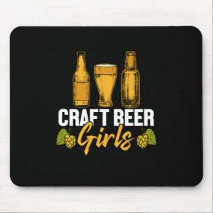 Beer Drinker Craft Beer Girls Birthday Mouse Mat