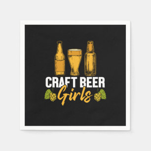Beer Drinker Craft Beer Girls Birthday Napkin