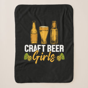Beer Drinker Craft Beer Girls Birthday Sherpa Blanket
