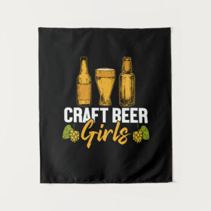 Beer Drinker Craft Beer Girls Birthday Tapestry