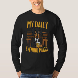 Beer Drinker Daily Evening Mood Dachshund Beer Gla T-Shirt