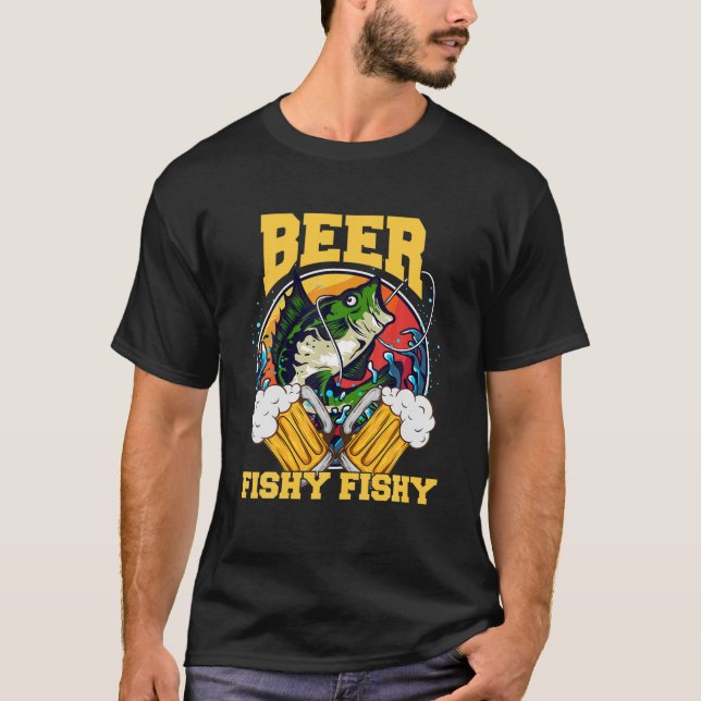 Beer Drinker Fishing T-Shirt (Front)
