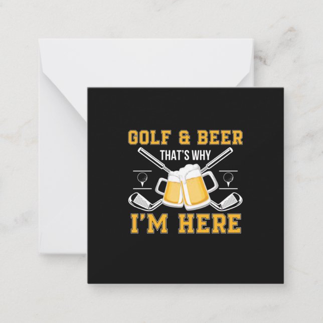 Beer Drinker Golf And Beer Birthday Card (Front)