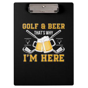 Beer Drinker Golf And Beer Birthday Clipboard