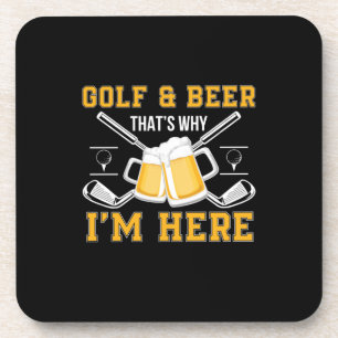 Beer Drinker Golf And Beer Birthday Coaster