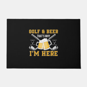 Beer Drinker Golf And Beer Birthday Doormat
