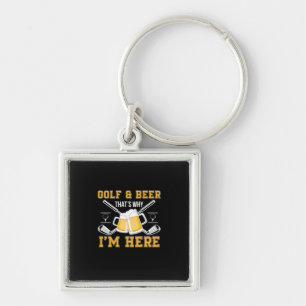 Beer Drinker Golf And Beer Birthday Key Ring