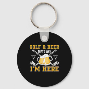 Beer Drinker Golf And Beer Birthday Key Ring