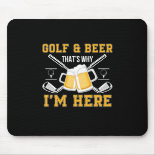Beer Drinker Golf And Beer Birthday Mouse Mat