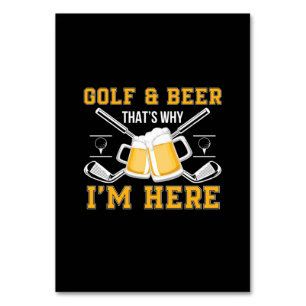 Beer Drinker Golf And Beer Birthday Table Number