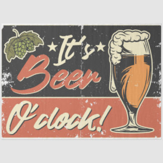 Beer Drinker It Is Beer O'clock Tissue Paper