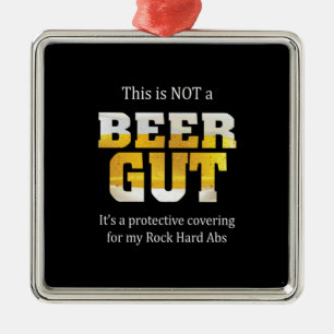Beer Drinker Not a BEER GUT Birthday Metal Tree Decoration