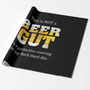 Beer Drinker Not a BEER GUT Birthday Wrapping Paper
