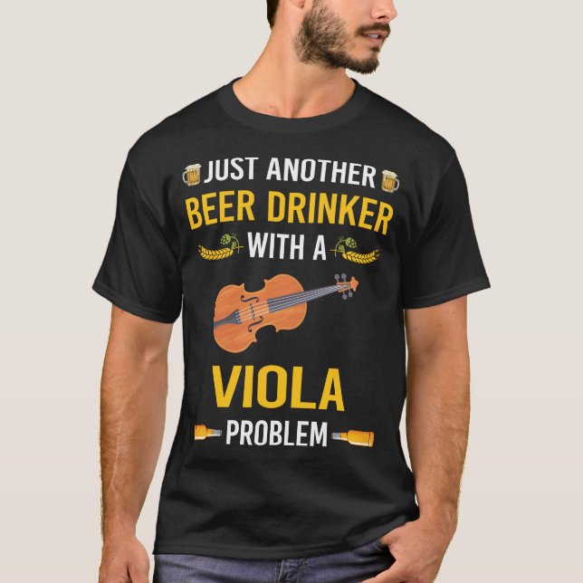Beer Drinker Viola Violist T-Shirt (Front)