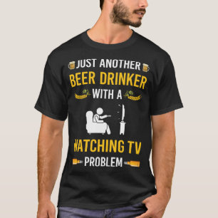 Beer Drinker Watching TV T-Shirt