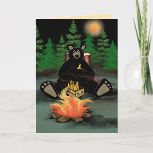 “Beer Drinking Bear” Inspirivity Card (Front)