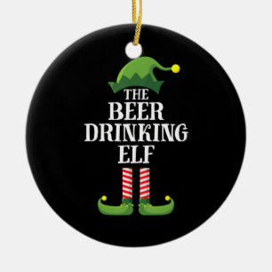 Beer Drinking Christmas Birthday Ceramic Tree Decoration
