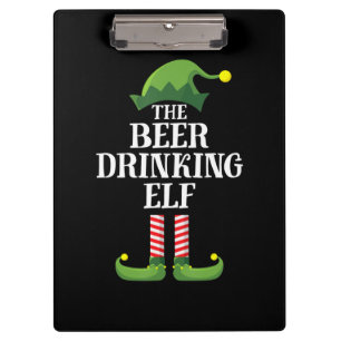 Beer Drinking Christmas Birthday Clipboard