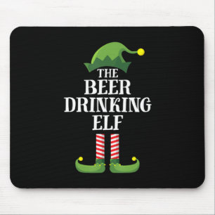 Beer Drinking Christmas Birthday Mouse Mat