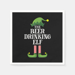 Beer Drinking Christmas Birthday Napkin