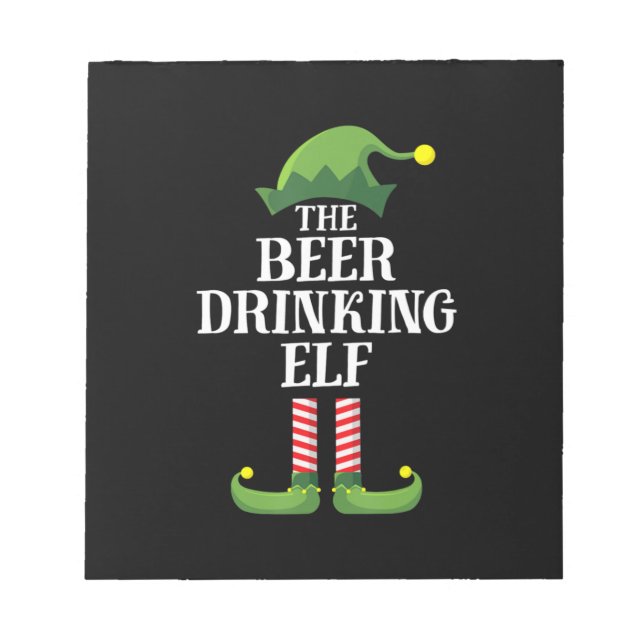 Beer Drinking Christmas Birthday Notepad (Front)