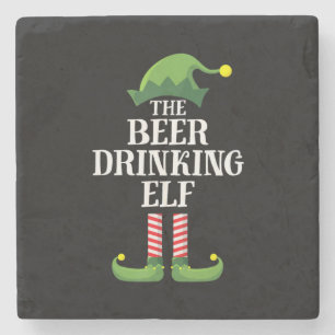 Beer Drinking Christmas Birthday Stone Coaster