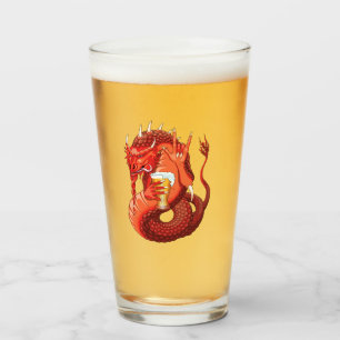 Beer Drinking Dragon Glass