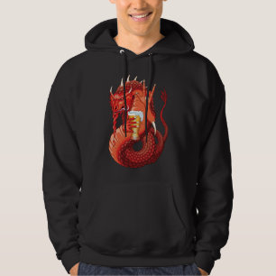 Beer Drinking Dragon Men's Hoodie