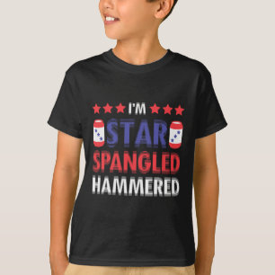 Beer Drinking Drinker Alcohol Funny 4th Of July Ha T-Shirt