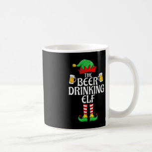 Beer Drinking Elf Matching Family Group Christmas  Coffee Mug