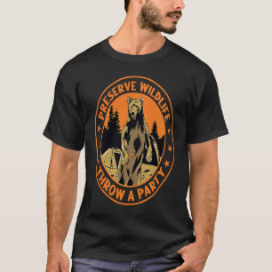 Beer Drinking Grizzly Bear Quote T-Shirt
