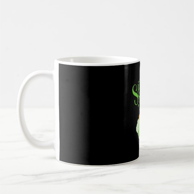 Beer Drinking Happy St Patricks Day Shamrock Coffee Mug (Left)