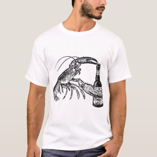 Beer Drinking Lobster Funny Craft Beer T-Shirts