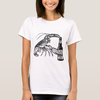 Beer Drinking Lobster Funny Craft Beer T-Shirts