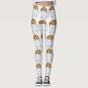Beer Drinking Mug Ale Novelty Foodie Oktoberfest Leggings