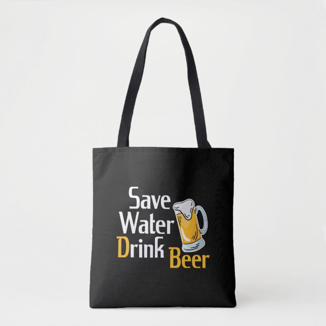 Beer drinking party celebrations beer drinker save tote bag (Front)