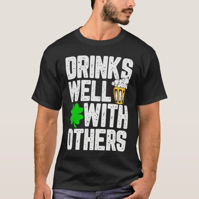 Beer Drinking St Patrick's T-Shirt (Front)