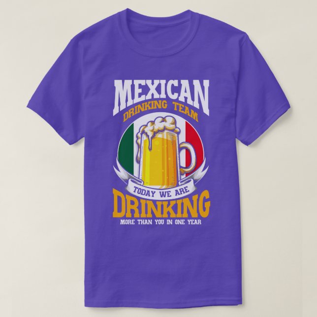 Beer Drinking Team Mexico  T-Shirt (Design Front)