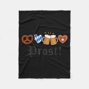Beer Drinking Vintage German Prost Men Women Fleece Blanket