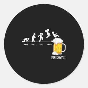 Beer Everyday, Beer Week, Beer Friday Classic Round Sticker