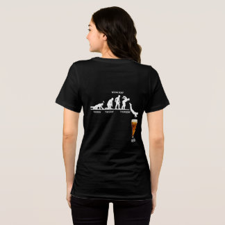 Beer Evolution Women's Back Print T-Shirt  Tri-Blend Shirt