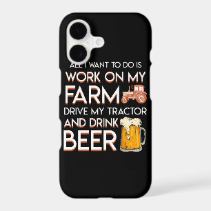 Beer Farmer Want Work Farm Drive Tractor