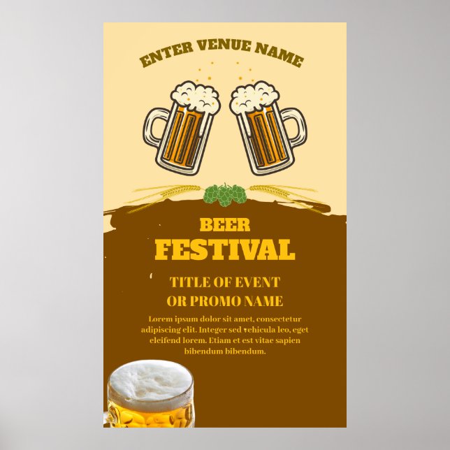 Beer Festival Custom Poster (Front)