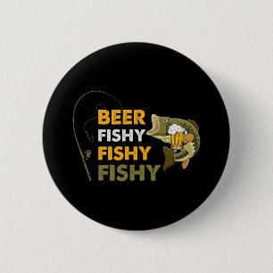 Beer Fishy Fishy Fishing Lover Fisherman Retro Vin 6 Cm Round Badge