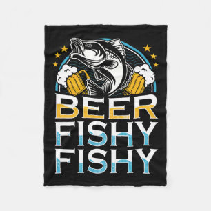 Beer Fishy Fishy Fishy Fishing Lover Fisherman Ret Fleece Blanket