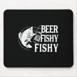 Beer Fishy Fishy Funny Fishing Mouse Mat