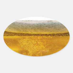 Beer Galaxy a Celestial Quenching Foam Oval Sticker